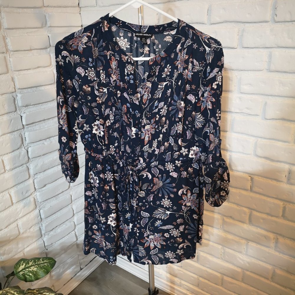 Hilary Radley Ladies Button Front Longer Blouse / Short Dress